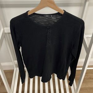 Jet Black Vince Henley